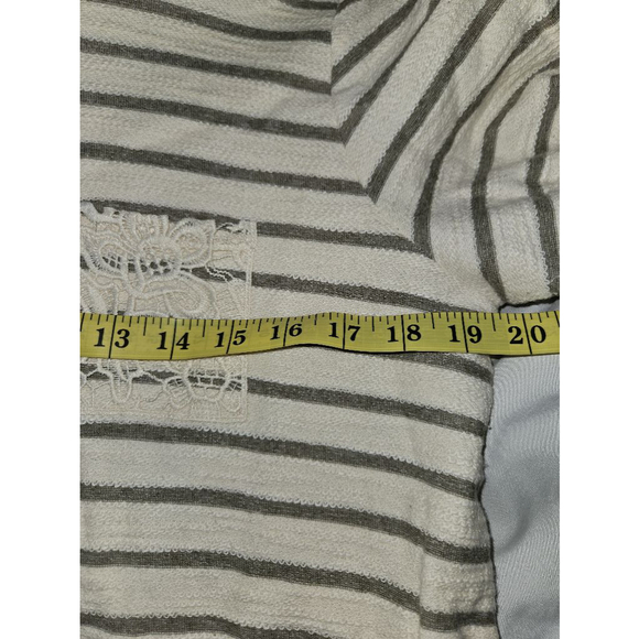 Matilda Jane Sweater Top Women's Large Knit Embroidered Striped Floral - Picture 10 of 10